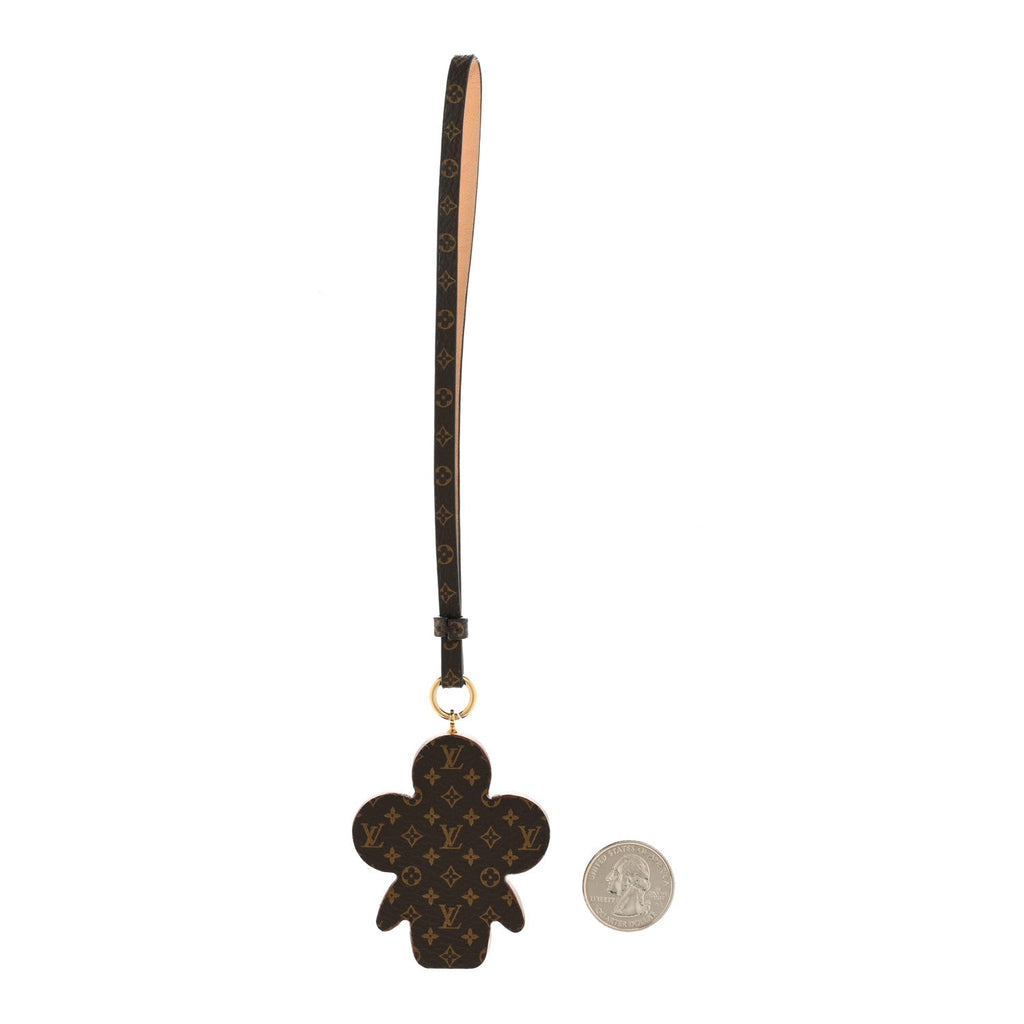 Louis Vuitton Monogram Vivienne Xmas Bag Charm Key Holder Brown