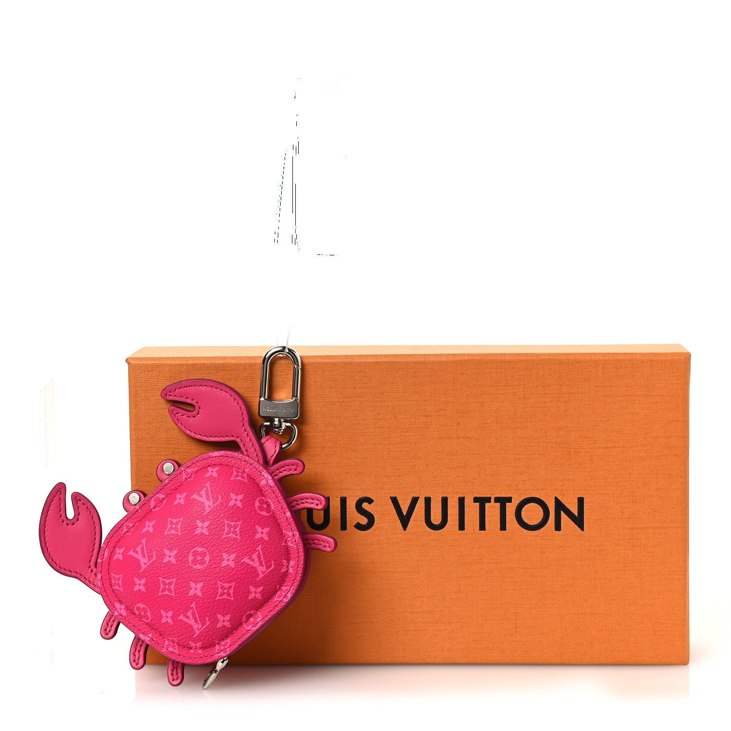 Louis Vuitton Monogram Crab Bag Charm Rose Pondichery