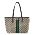 Gucci GG Supreme Monogram Medium Ophidia Shopping Tote Brown