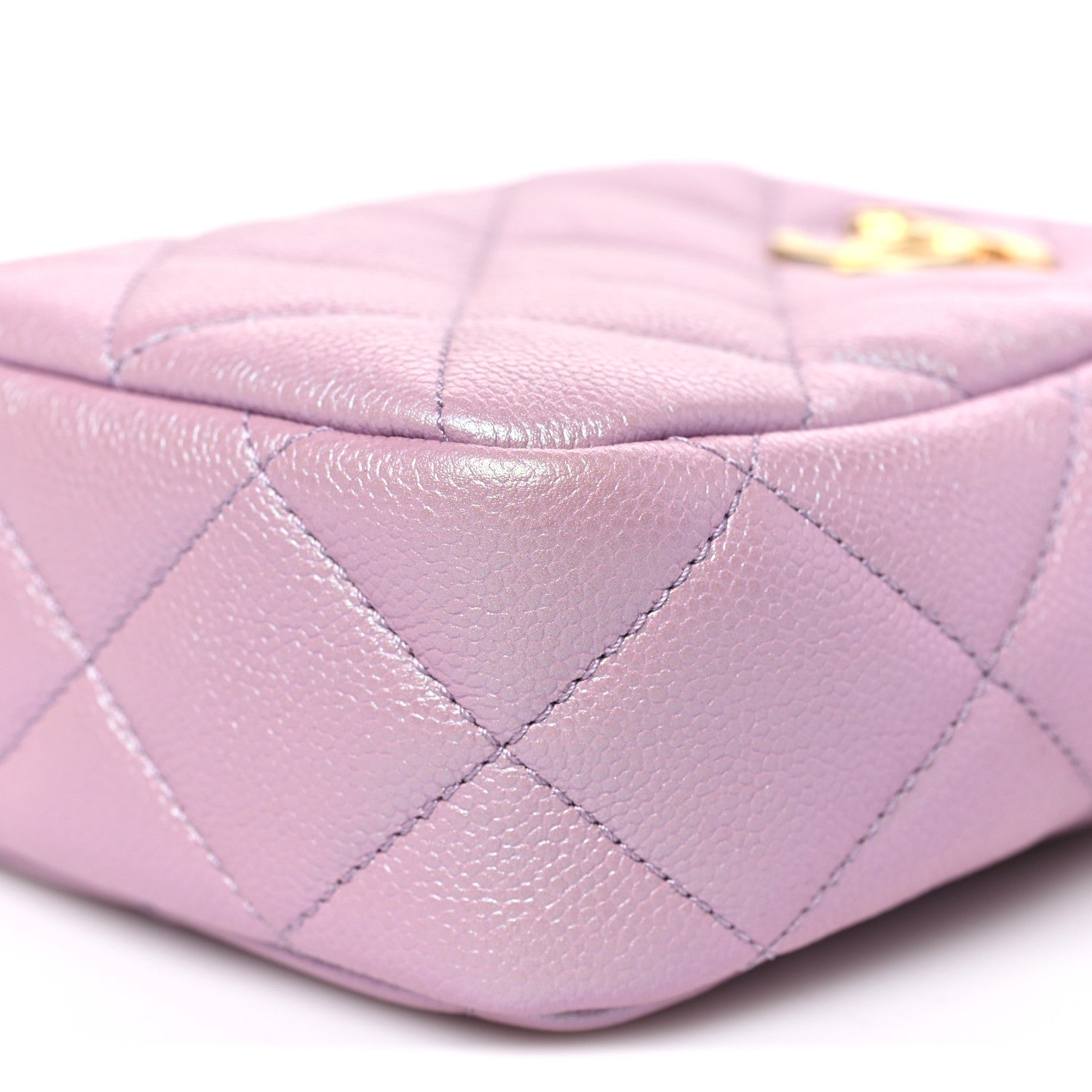 Chanel Iridescent Caviar Quilted Vertical My Perfect Camera Case Pink