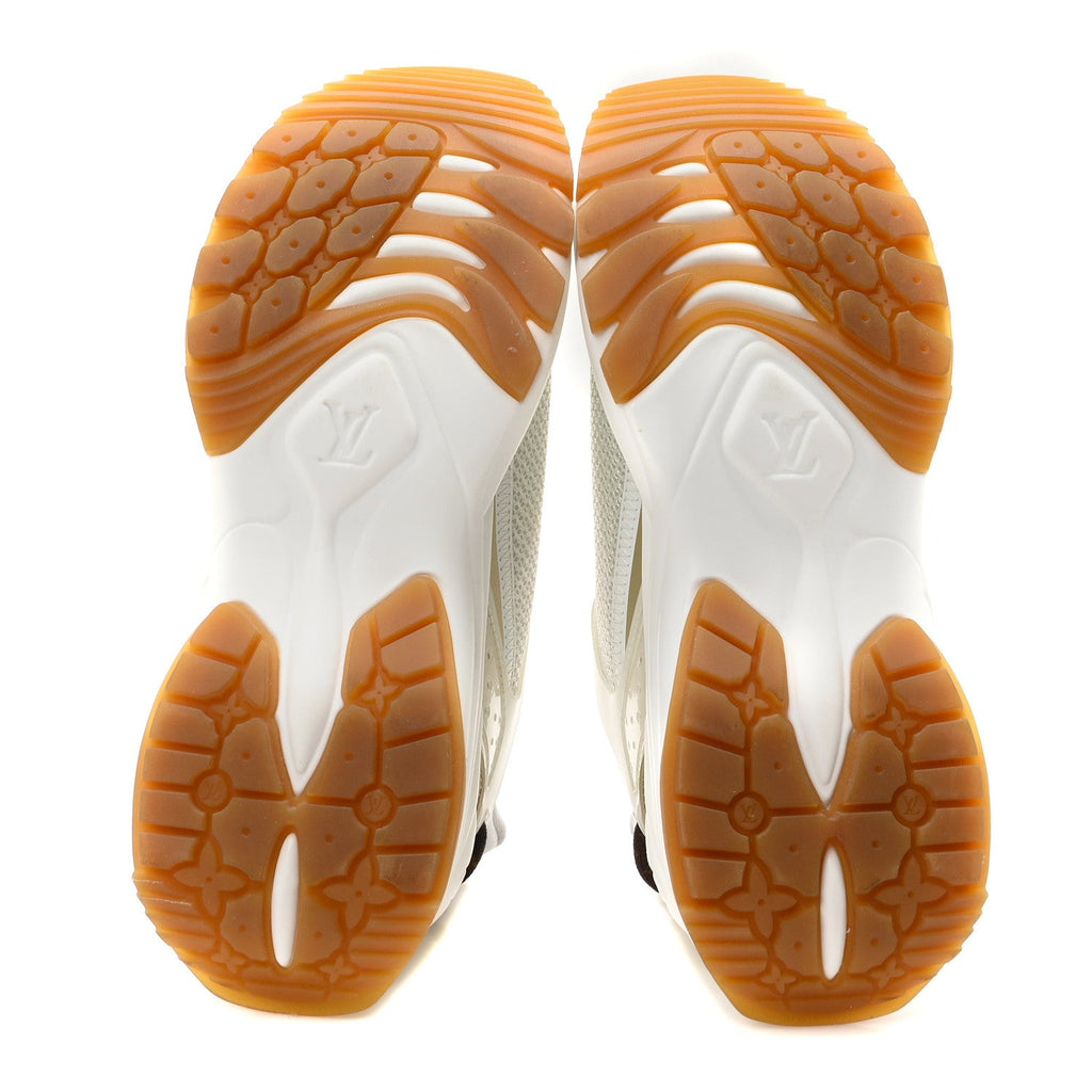 Louis Vuitton Monogram Calfskin Run 55 Sneakers 37 White