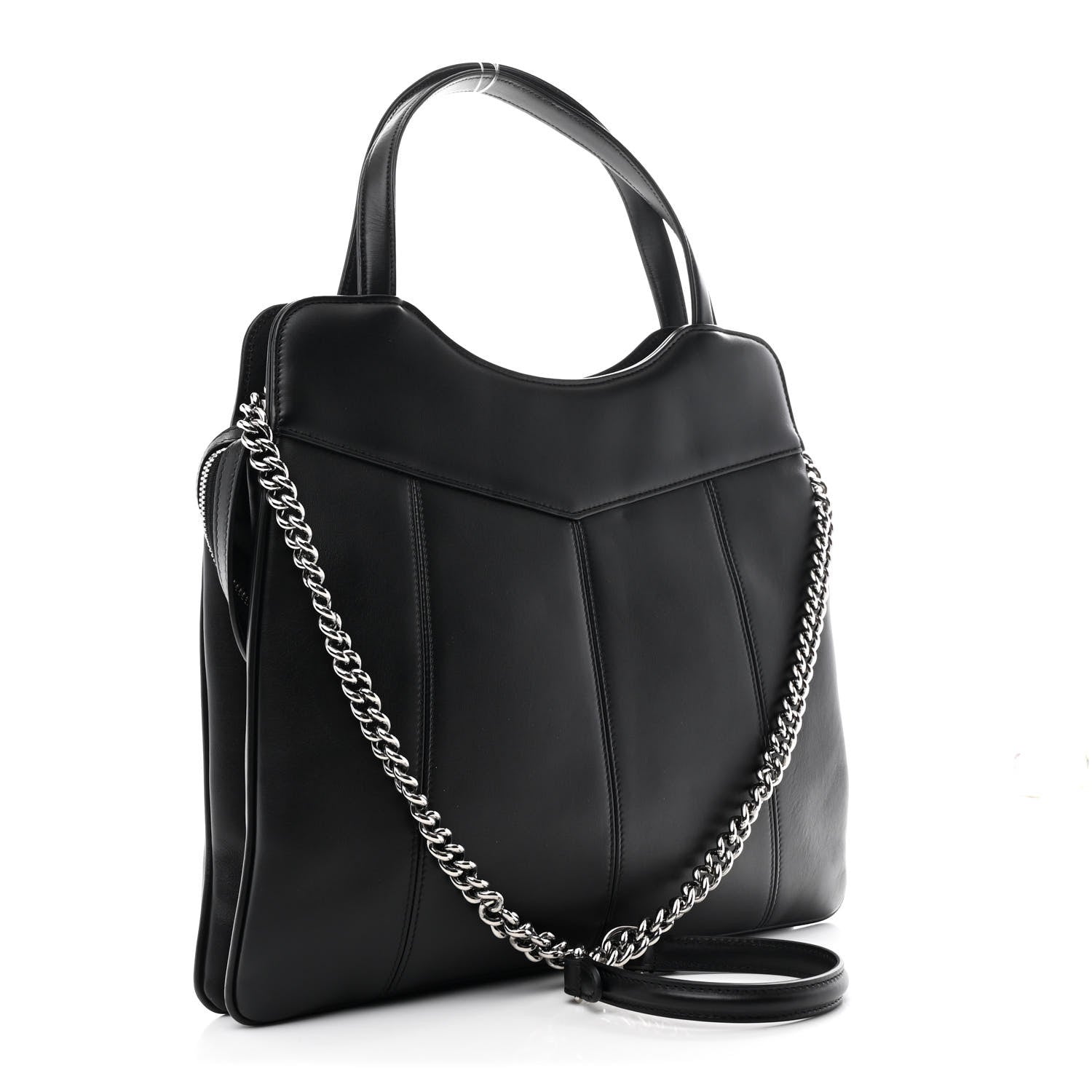 Gucci Calfskin Petite GG Medium Tote Bag Black