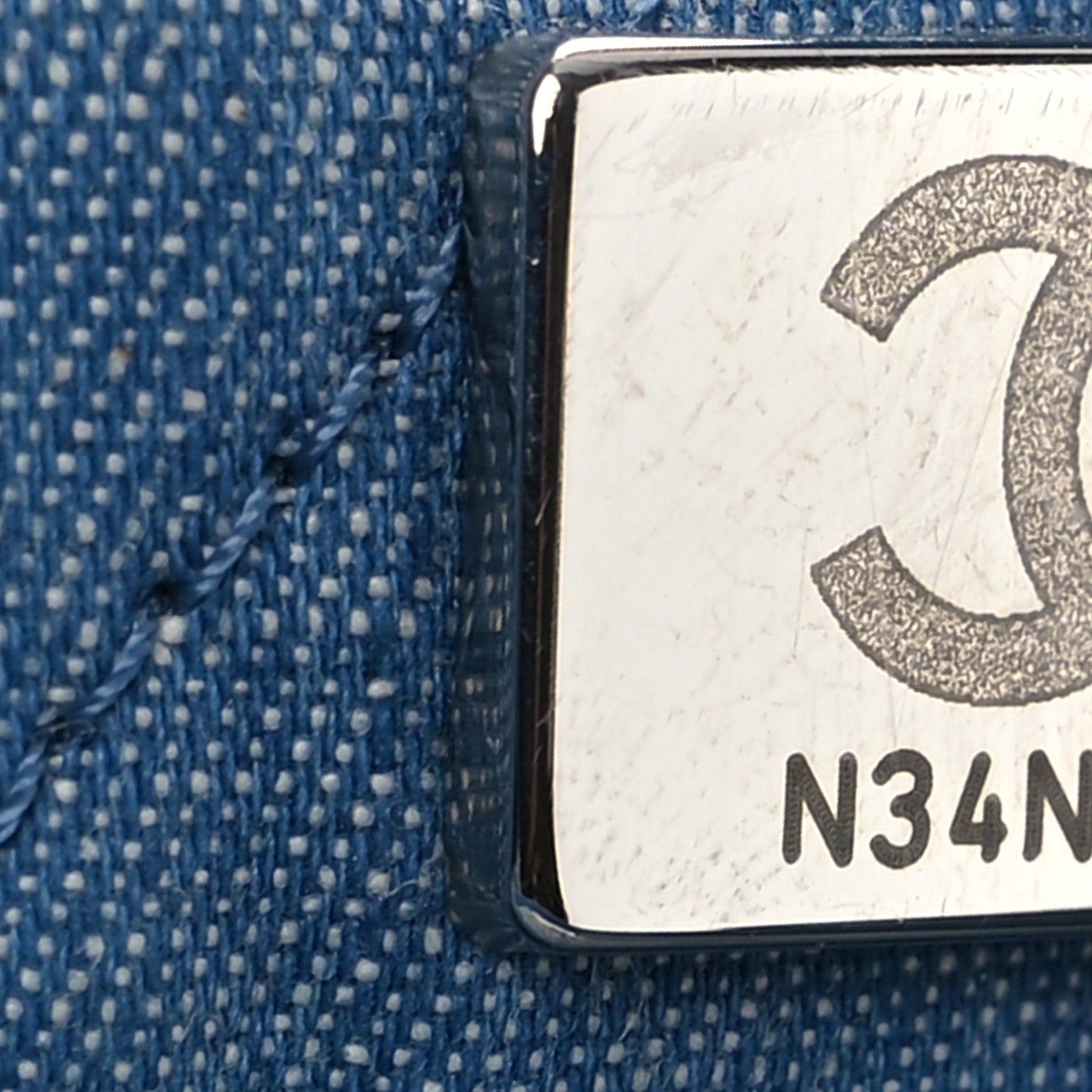 Chanel Denim Quilted Chanel 22 Backpack Blue