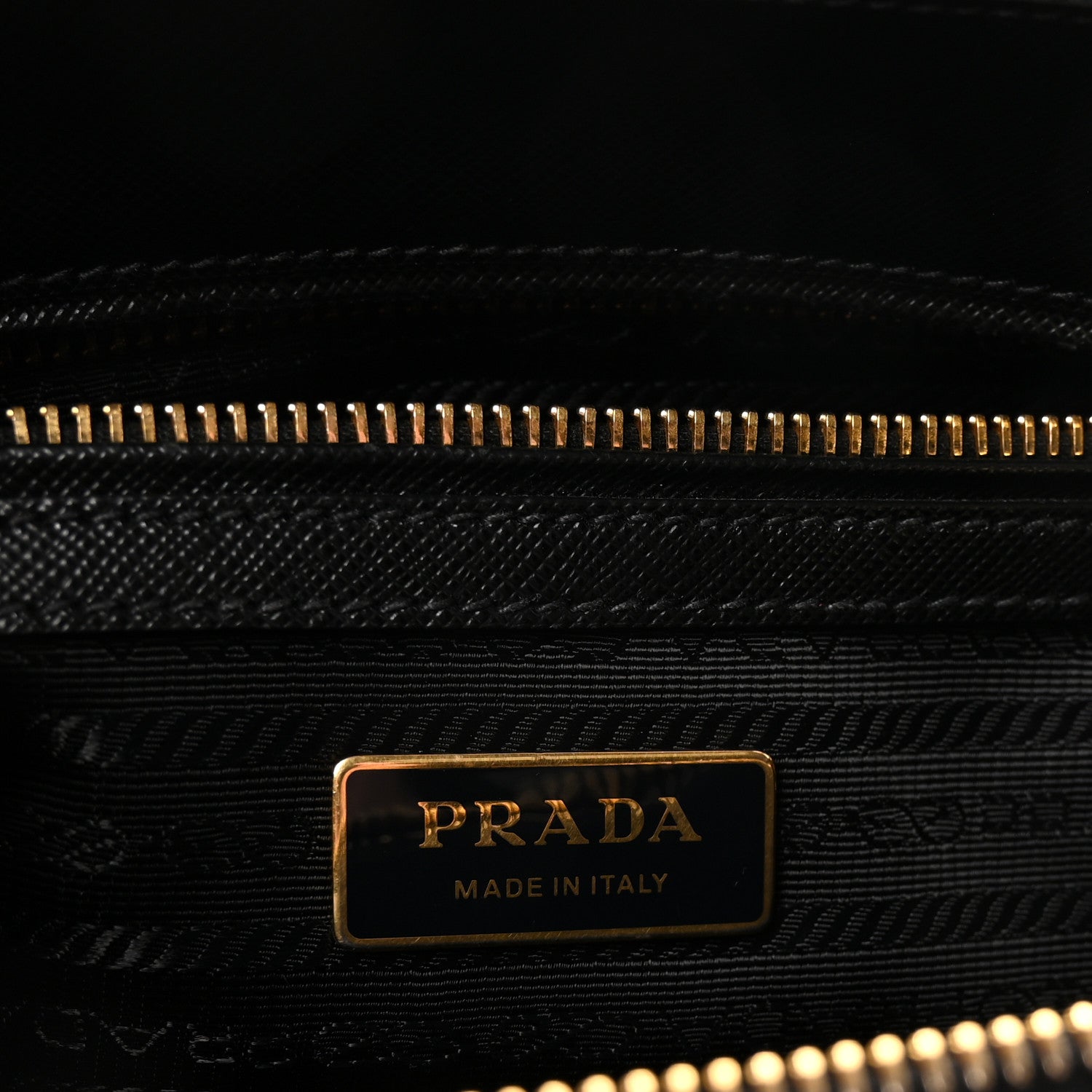 Prada Saffiano Small Galleria Double Zip Tote Black
