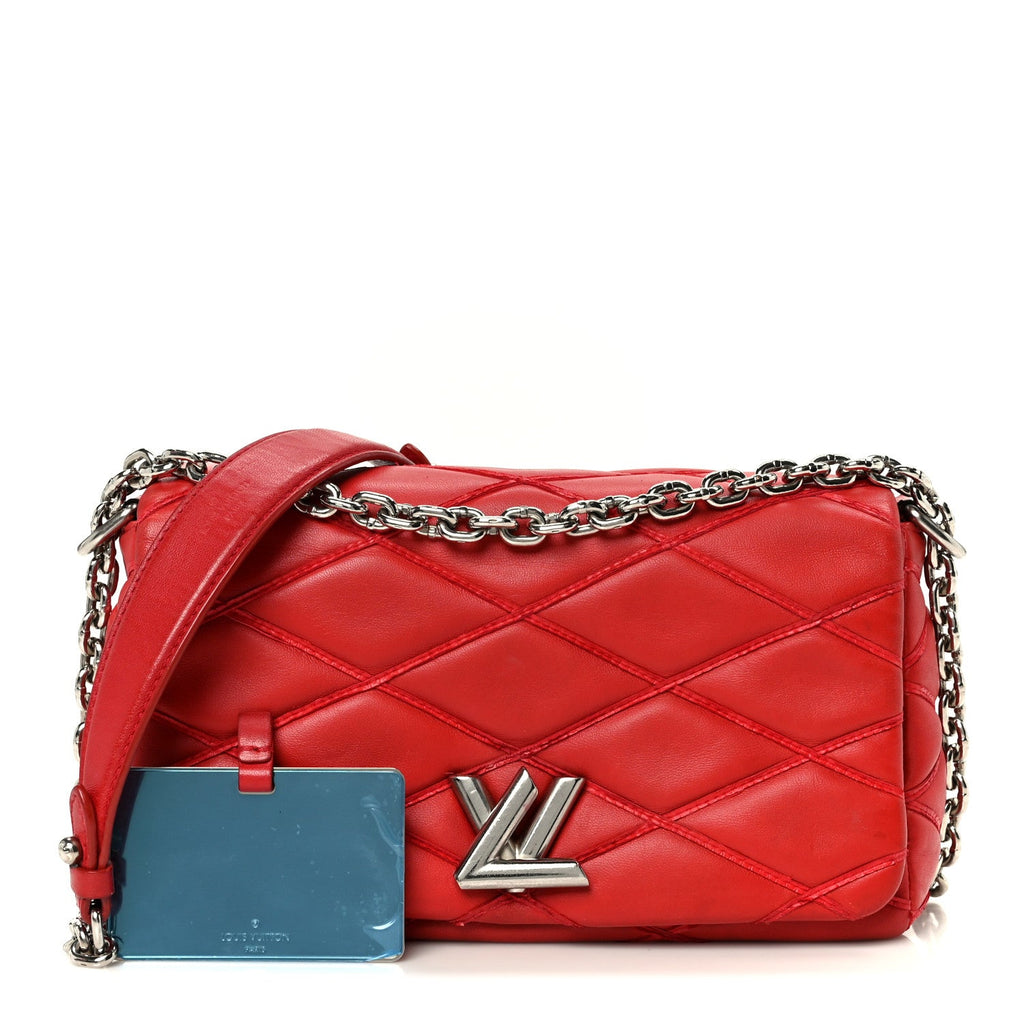 Louis Vuitton Lambskin Malletage GO-14 PM Red