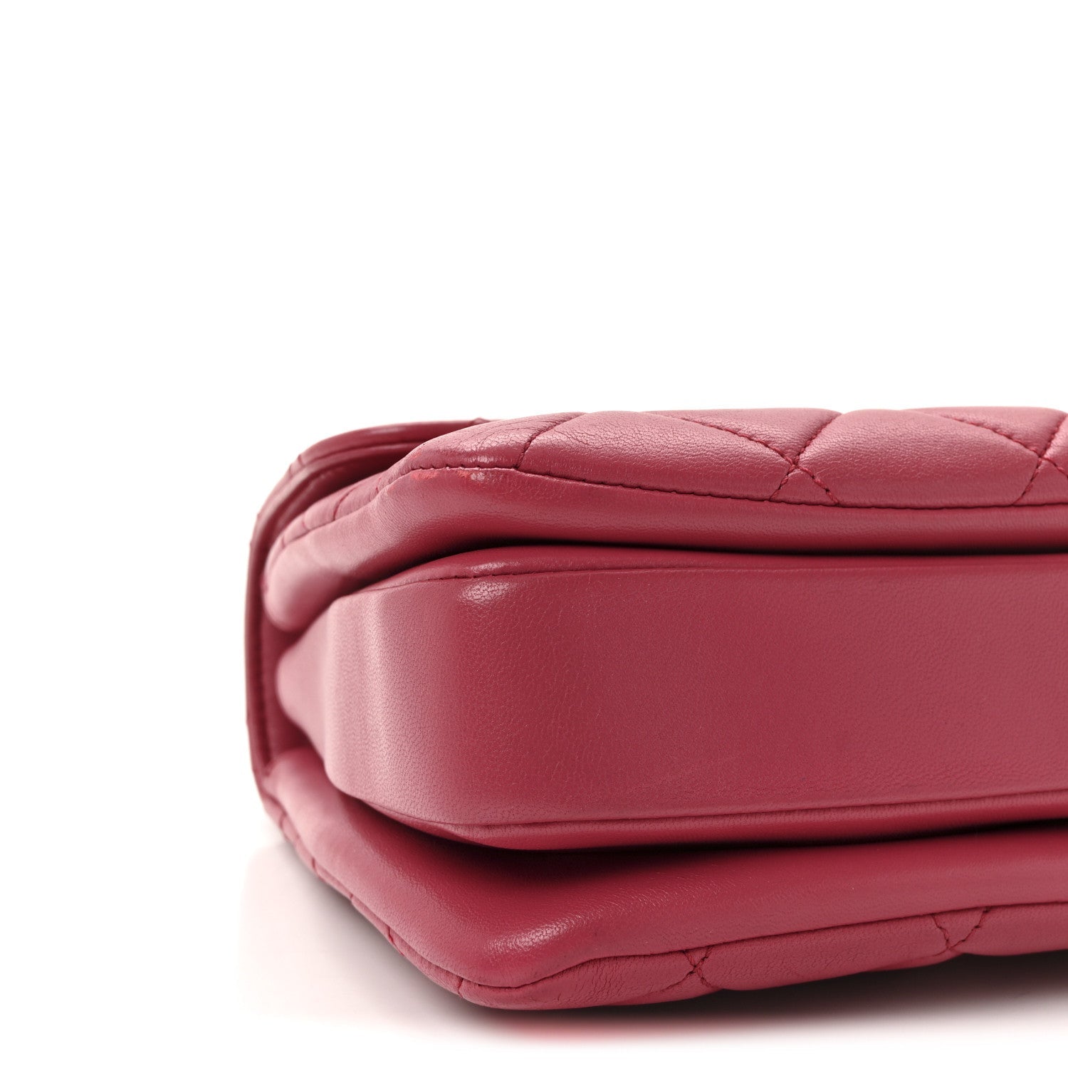 Chanel Lambskin Quilted Small Trendy CC Flap Dual Handle Bag Dark Pink