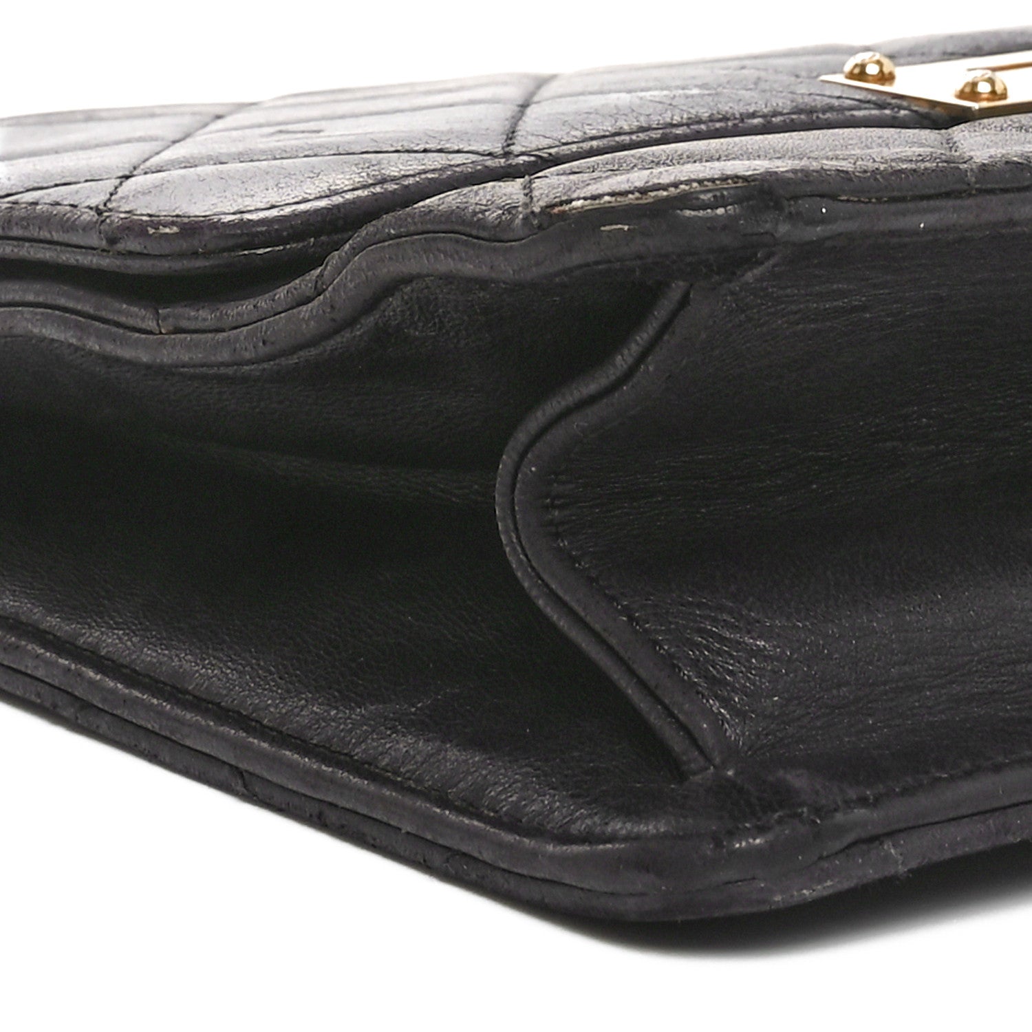 Chanel Lambskin Quilted Medium Golden Class Flap Black