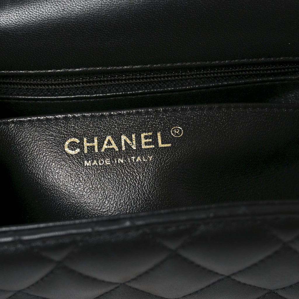 Chanel Lambskin Quilted Mini Square Flap Black