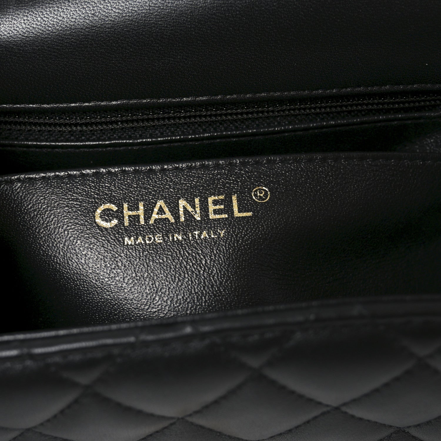 Chanel Lambskin Quilted Mini Square Flap Black