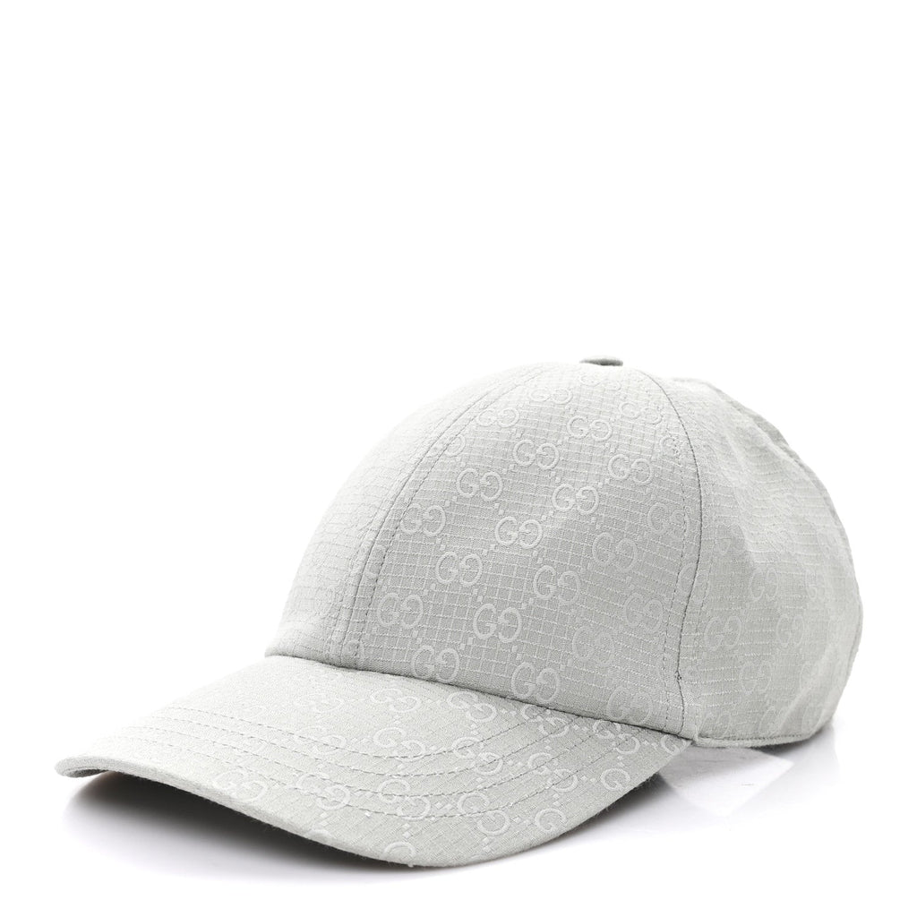 Gucci Monogram Ripstop Baseball Hat L Pale Green