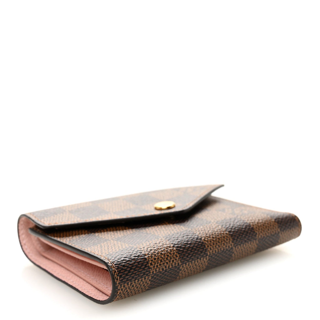 Louis Vuitton Damier Ebene Victorine Wallet Rose Ballerine