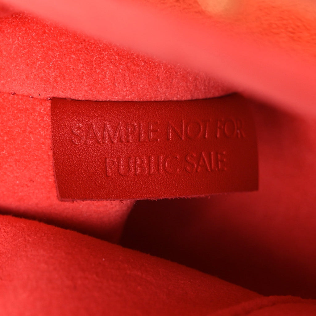 Louis Vuitton Calfskin Nanogram Embossed Clutch Red