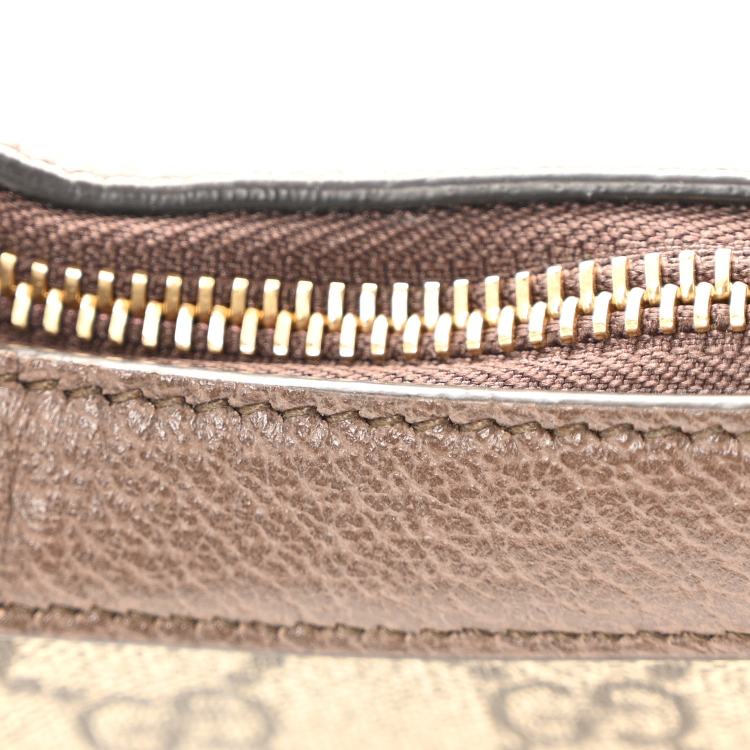 Gucci GG Supreme Monogram Textured Calfskin Web Mini Ophidia Half Moon Hobo Beige Ebony New Acero
