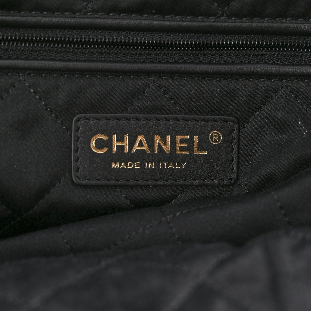 Chanel Shiny Calfskin Quilted Small Chanel 22 Black