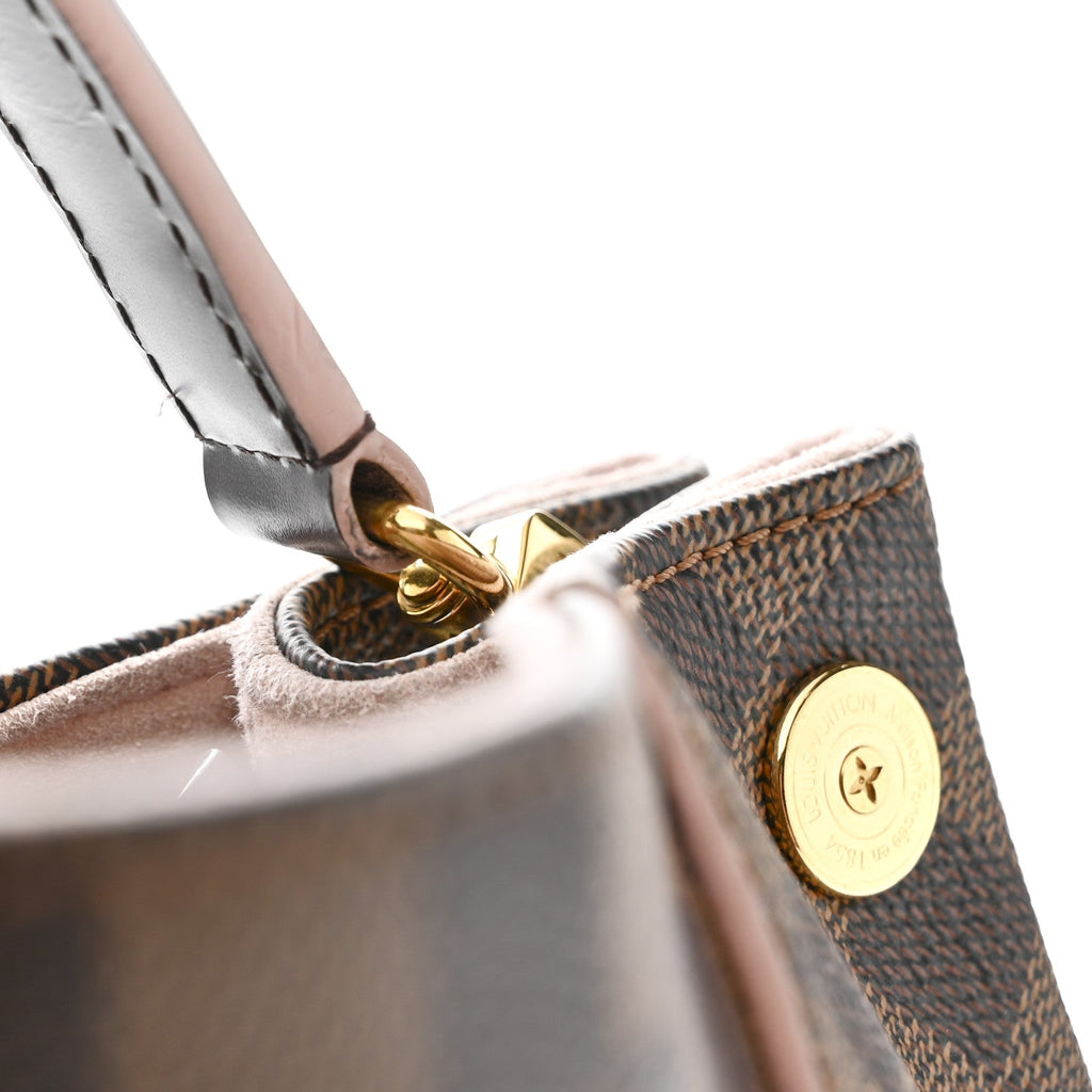Louis Vuitton Damier Ebene Caissa Hobo Rose Ballerine