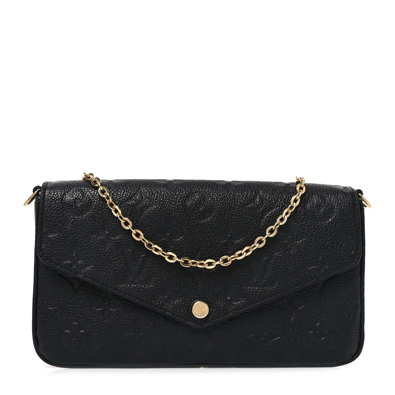 Louis Vuitton Empreinte Pochette Felicie Chain Wallet Black