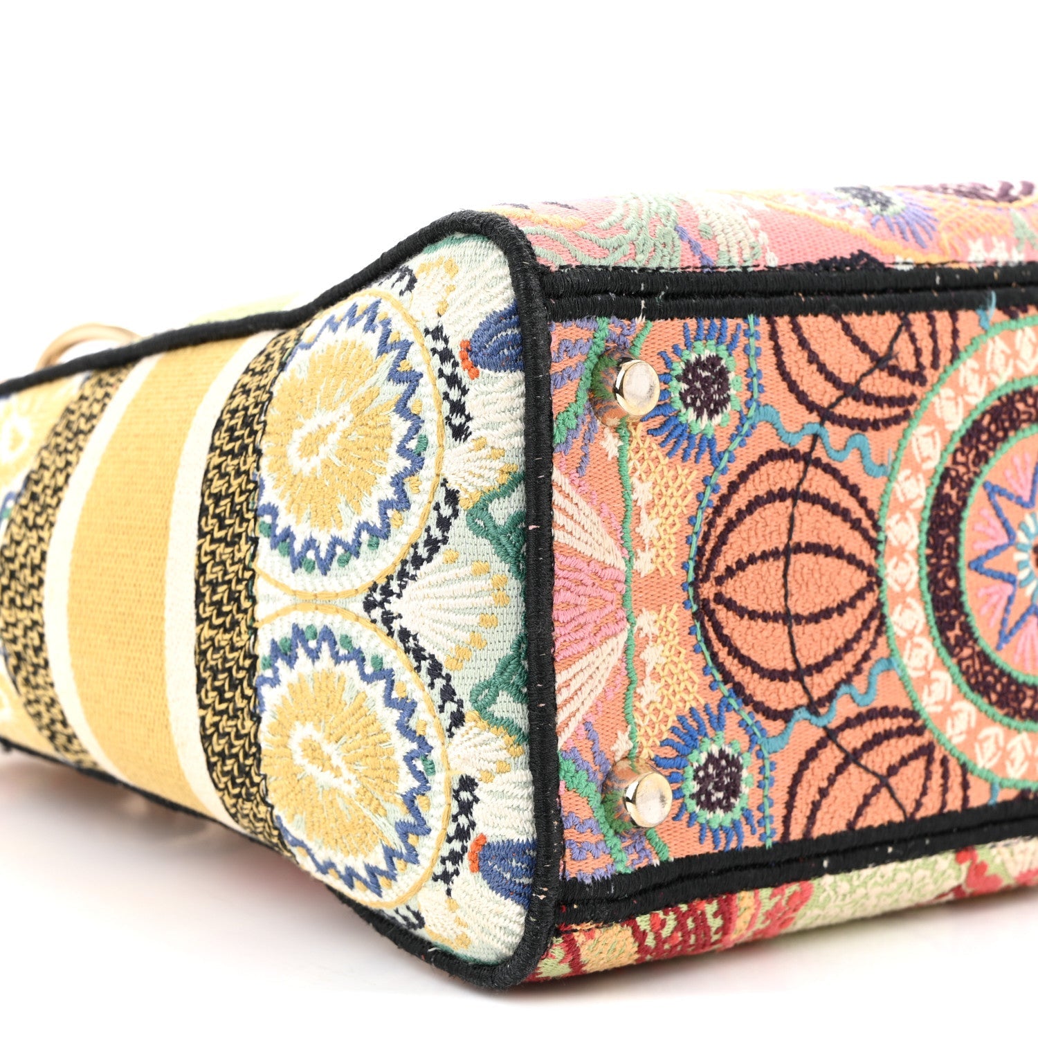 Christian Dior Canvas Embroidered In Lights Medium Lady D-Lite Multicolor
