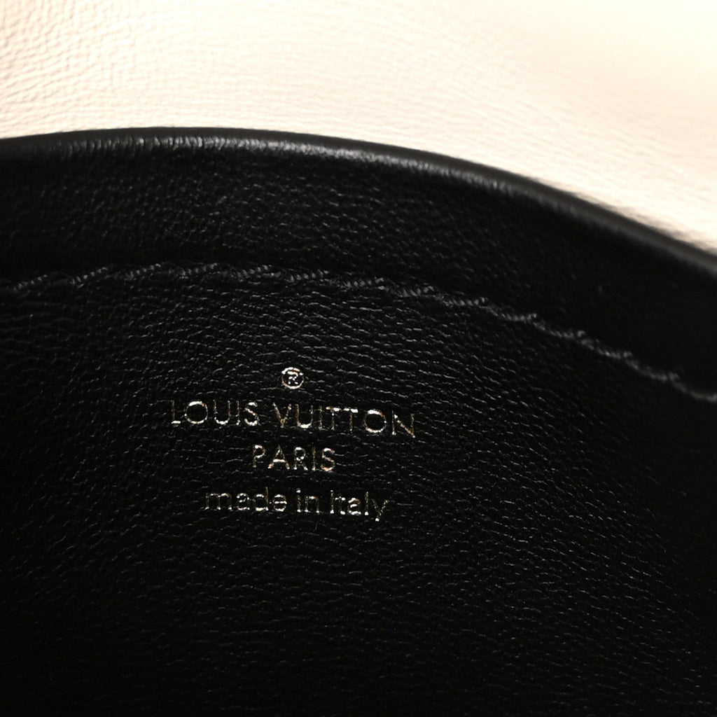Louis Vuitton Lambskin Malletage Pico GO-14 White Black