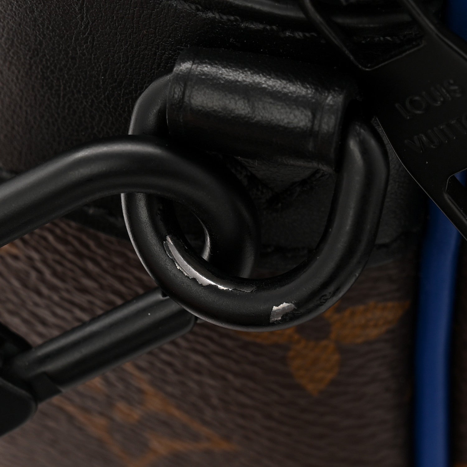 Louis Vuitton Monogram Macassar S Lock Messenger Blue