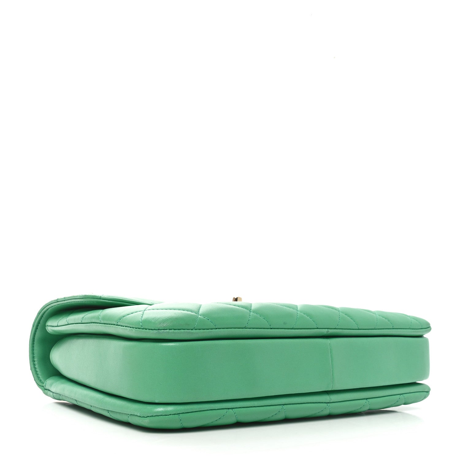 Chanel Lambskin Quilted Medium Trendy CC Flap Dual Handle Bag Green