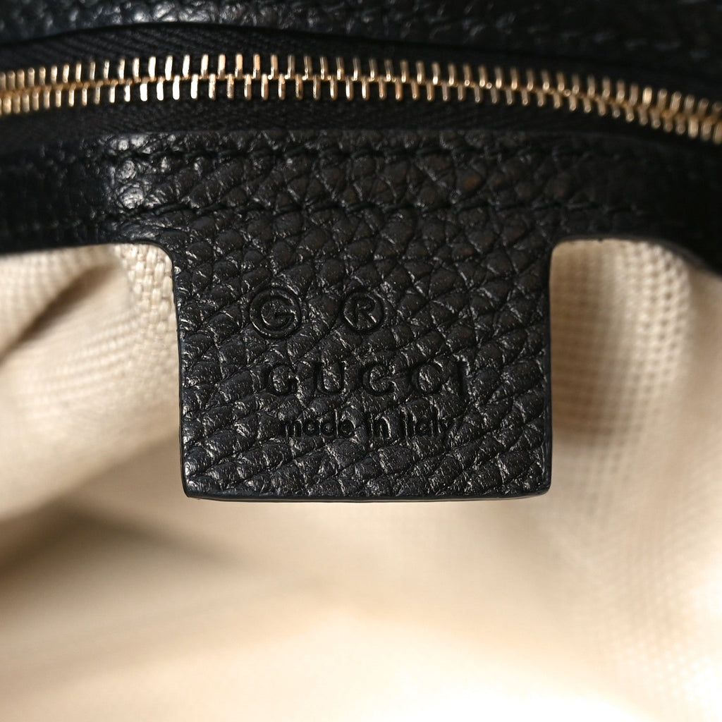 Gucci Pebbled Calfskin Large Soho Hobo Black