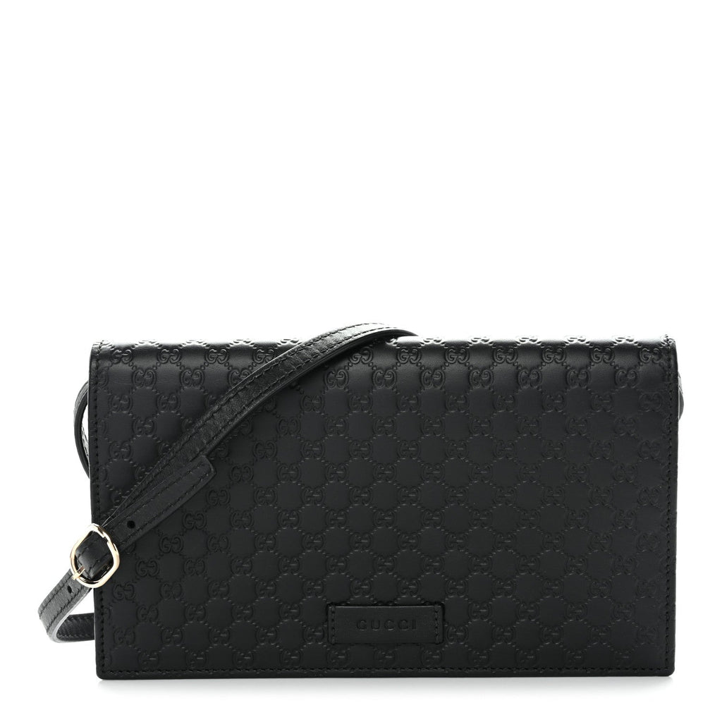Gucci Soft Microguccissima Crossbody Wallet Black