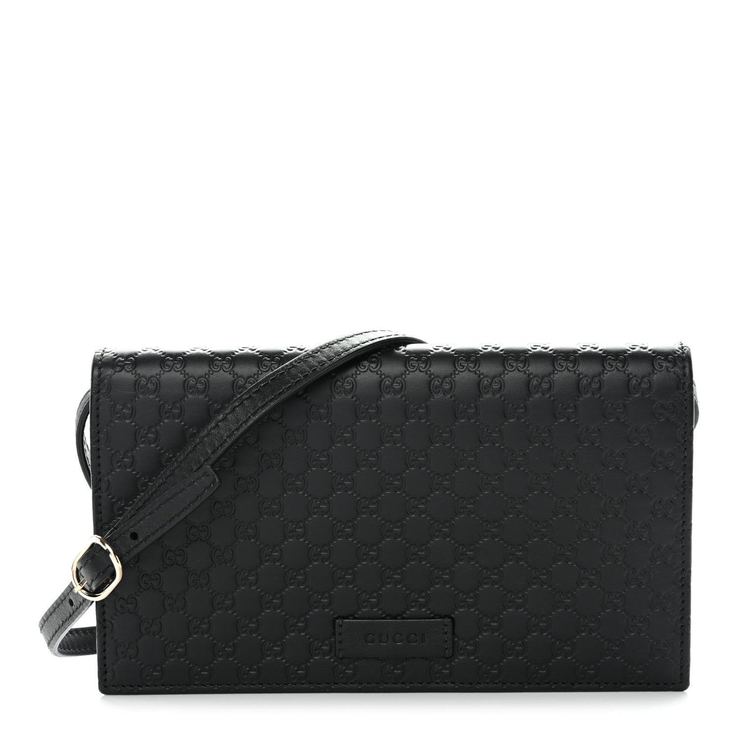 Gucci Soft Microguccissima Crossbody Wallet Black
