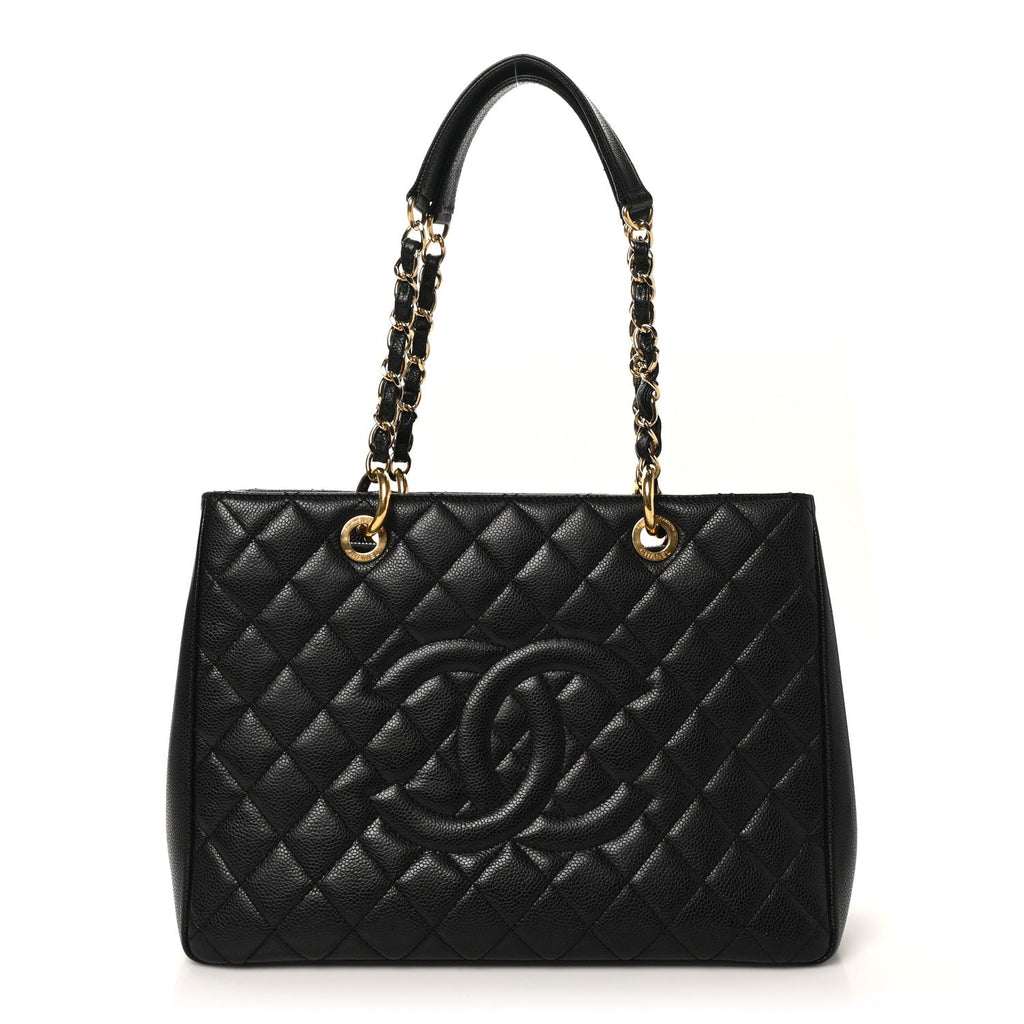 Chanel Caviar Quilted Grand Shopping Tote GST Black