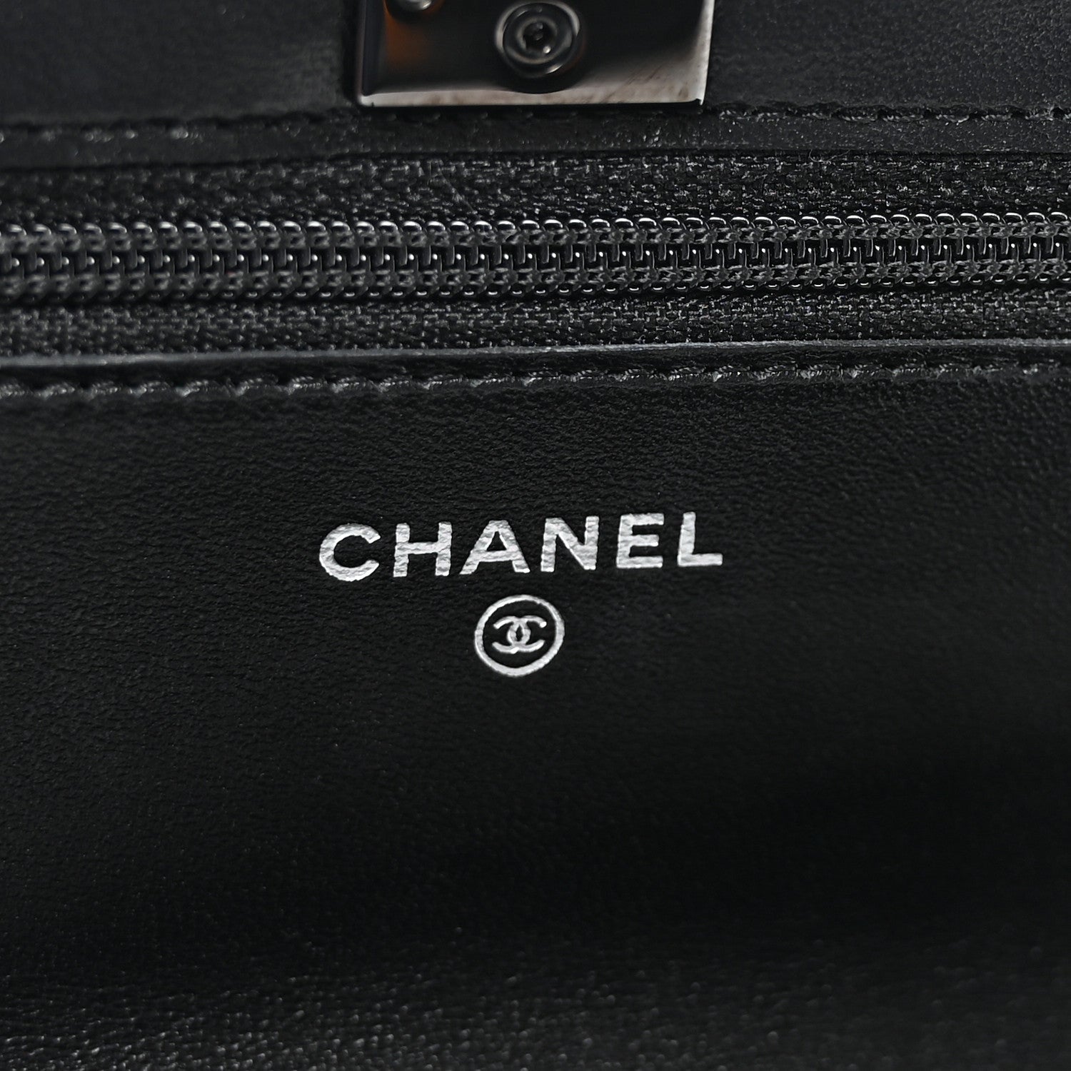 Chanel Lambskin Quilted Trendy CC Wallet On Chain WOC So Black