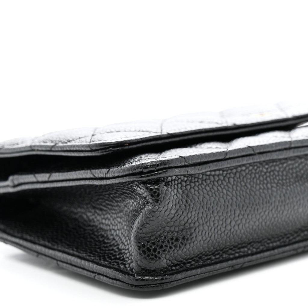 Chanel Caviar Quilted Wallet on Chain WOC Black