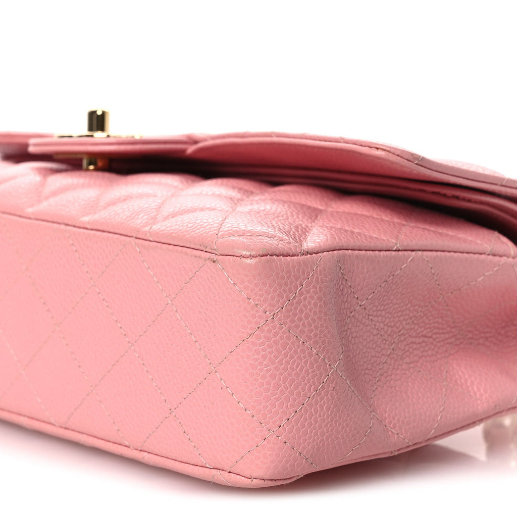 Chanel Caviar Quilted Medium Double Flap Pink