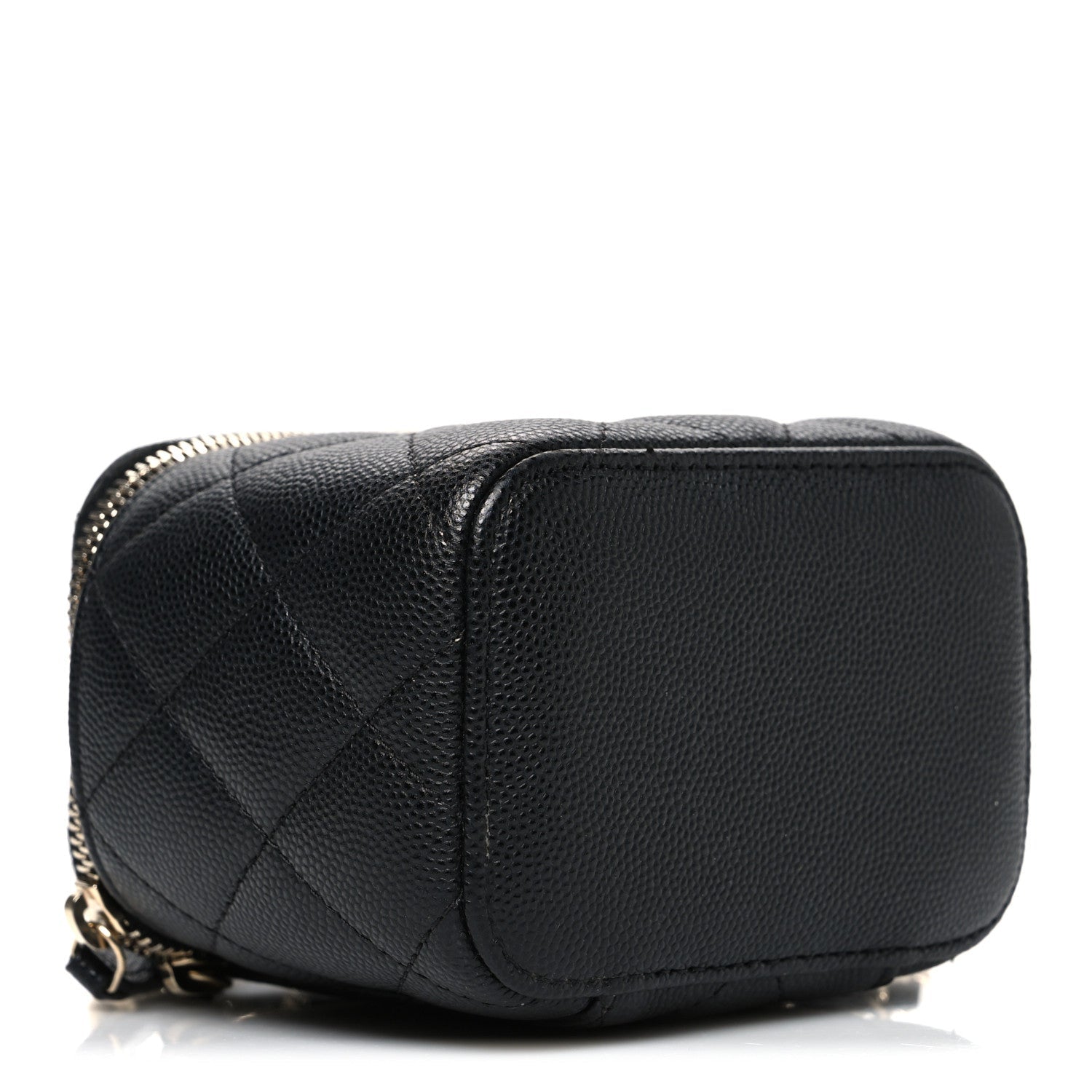 Chanel Caviar Quilted Mini Vanity Case With Chain Black