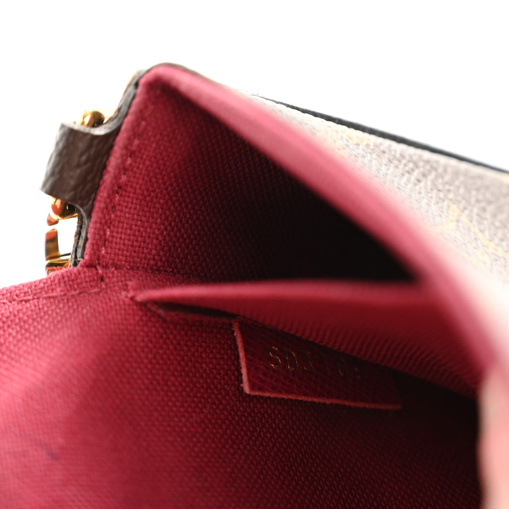 Louis Vuitton Monogram Pochette Felicie Chain Wallet Fuchsia