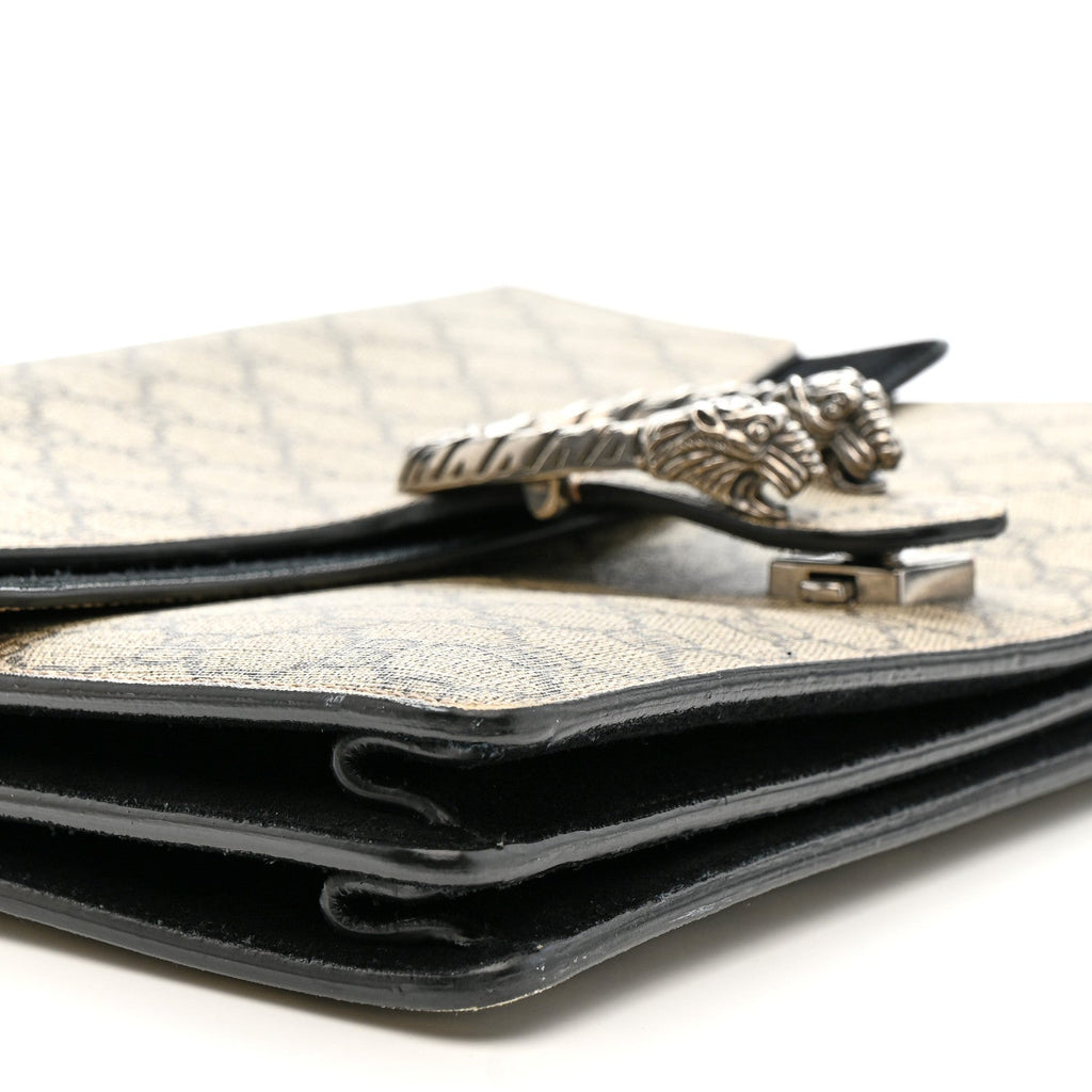 Gucci GG Supreme Monogram Medium Dionysus Shoulder Bag Black