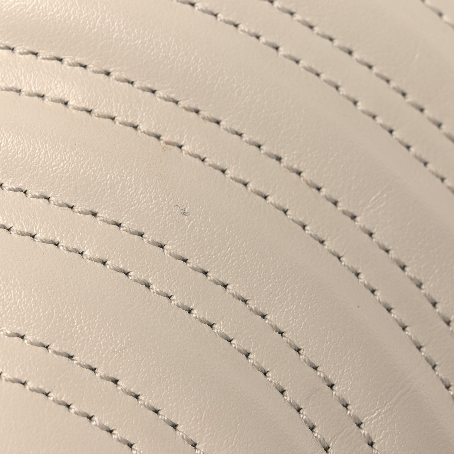 Gucci Calfskin Matelasse Small GG Marmont Shoulder Bag White