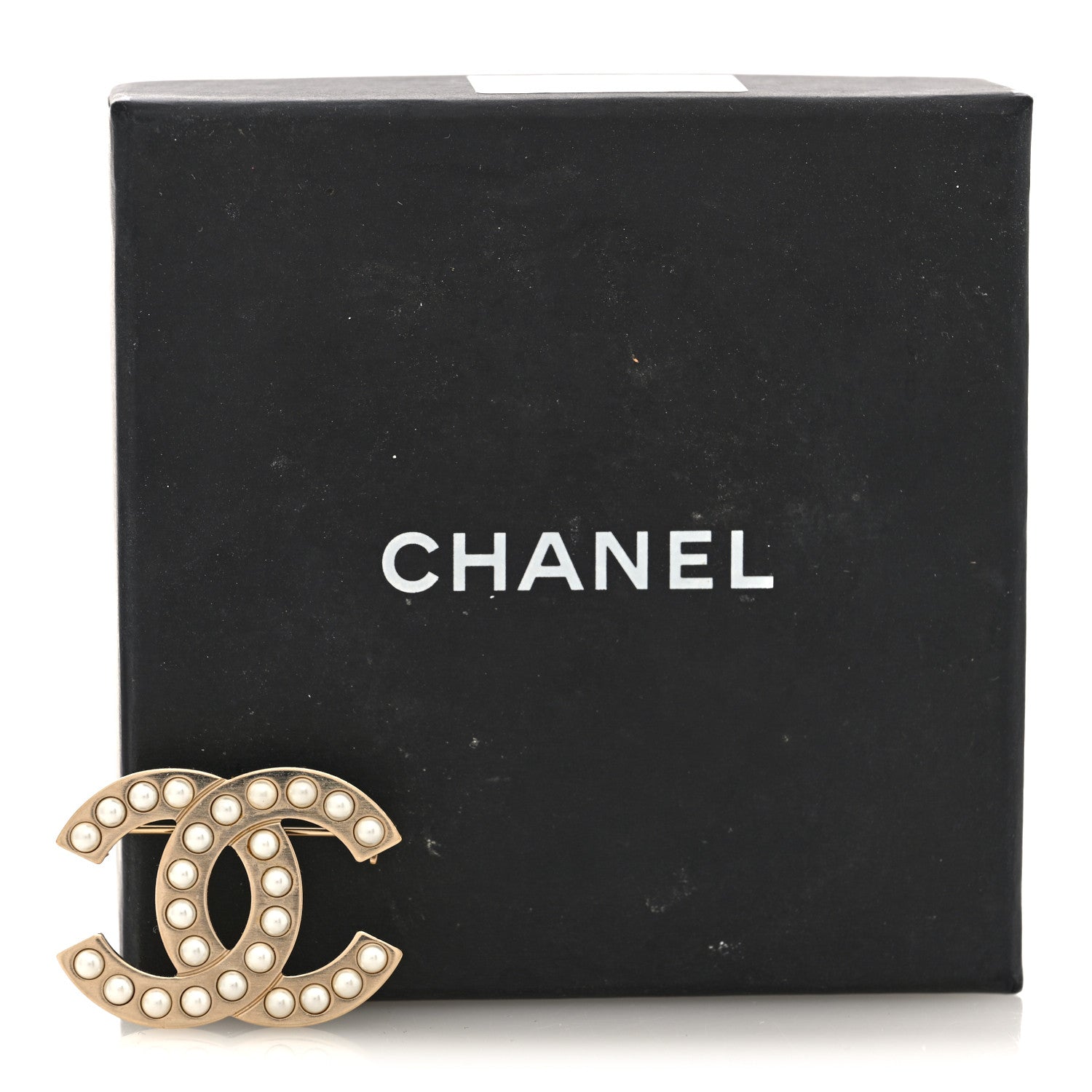 Pearl CC Brooch Gold