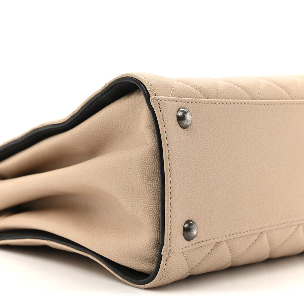 Chanel Caviar Quilted Medium CC Bucket Bag Beige