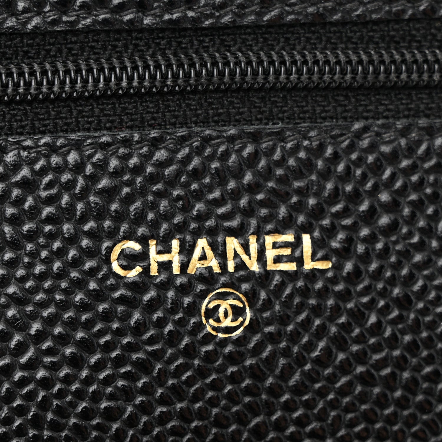 Chanel Caviar Quilted Wallet on Chain WOC Black