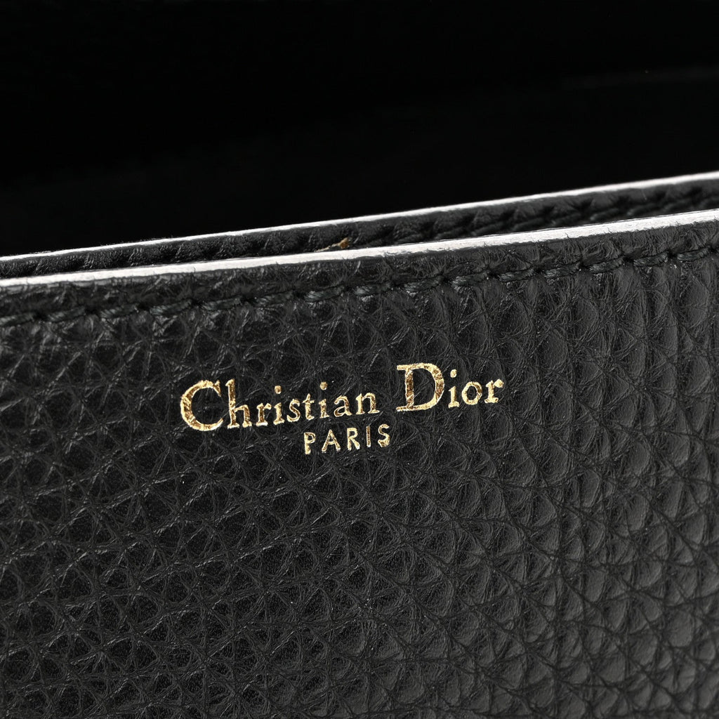 Christian Dior Grained Calfskin Dio(r)evolution Flap Bag Black