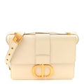 Christian Dior Box Calfskin 30 Montaigne Flap Bag Latte