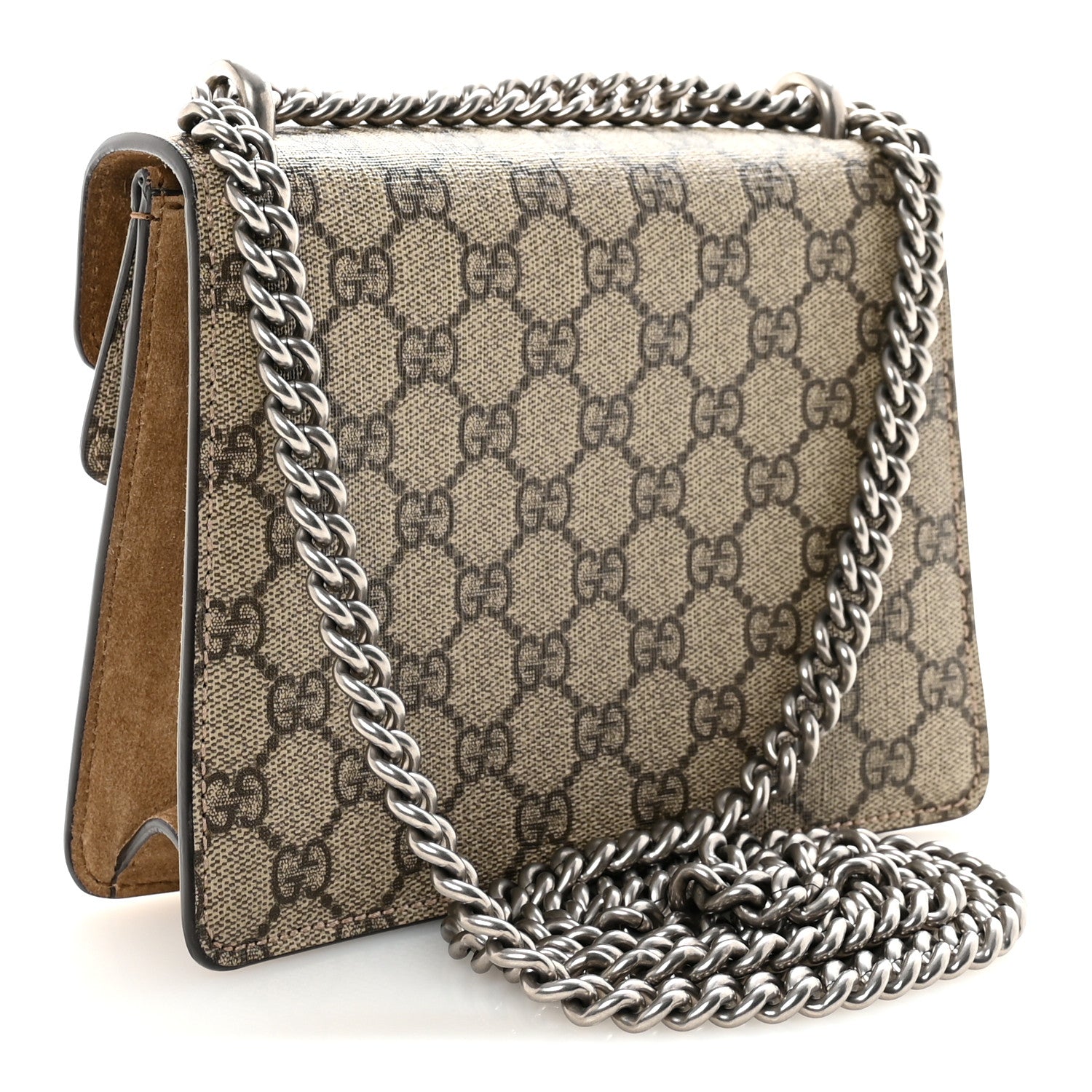 Gucci GG Supreme Monogram Mini Dionysus Shoulder Bag Taupe
