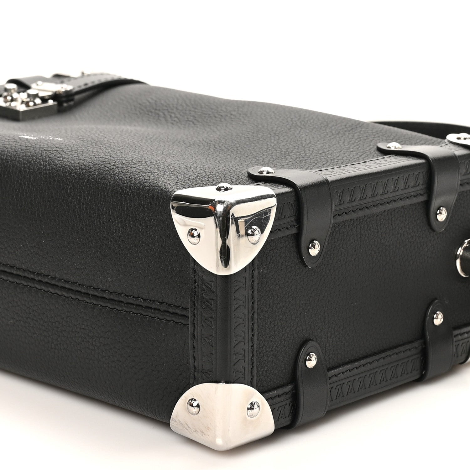 Louis Vuitton Calfskin Side Trunk MM Black