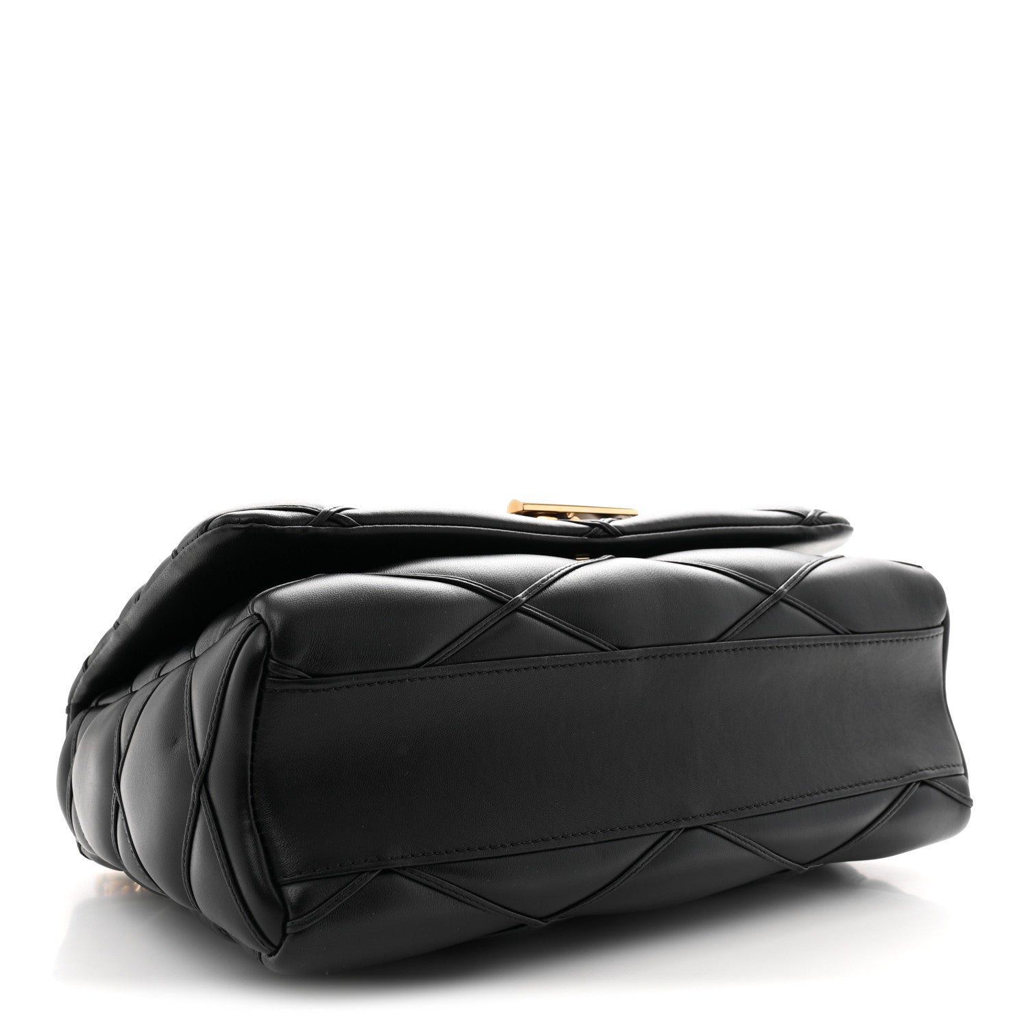 Louis Vuitton Lambskin Malletage Top Handle GO-14 GM Black