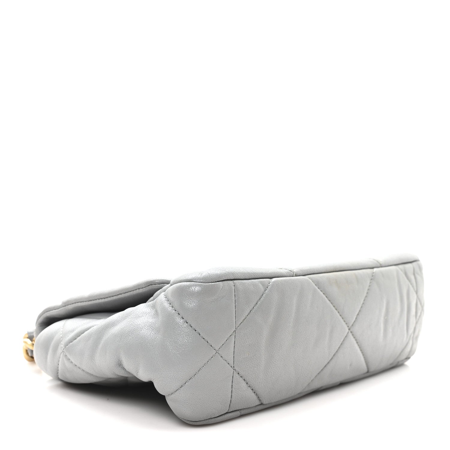Chanel Goatskin Quilted Medium Chanel 19 Flap Grey