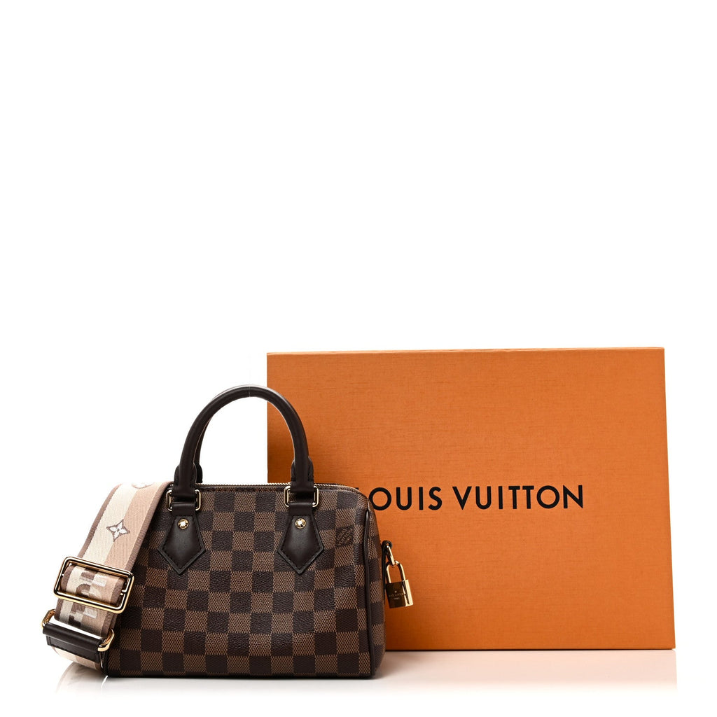 Louis Vuitton Monogram Speedy Bandouliere 20 Beige