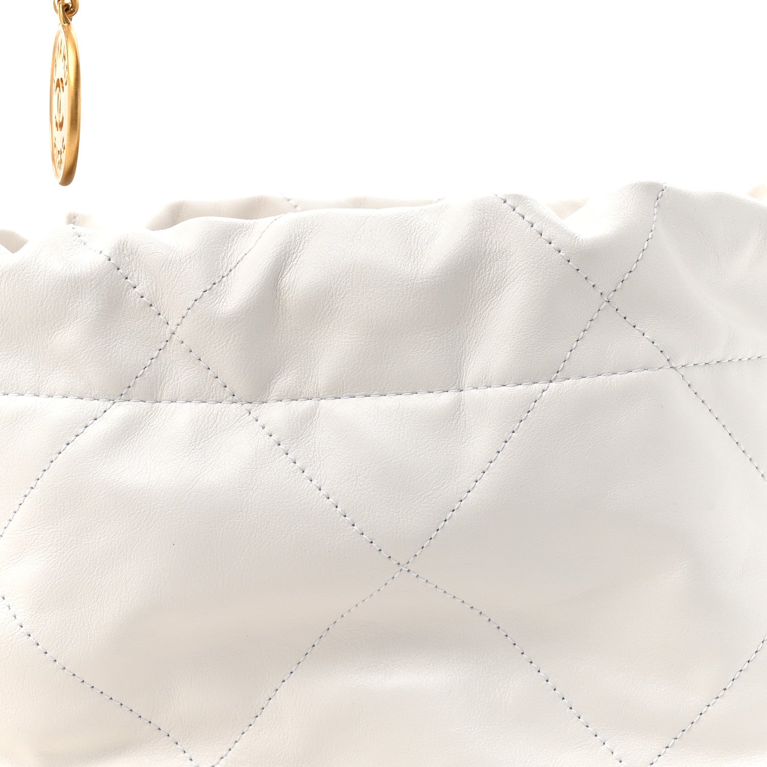 Chanel Shiny Calfskin Quilted Small Chanel 22 White