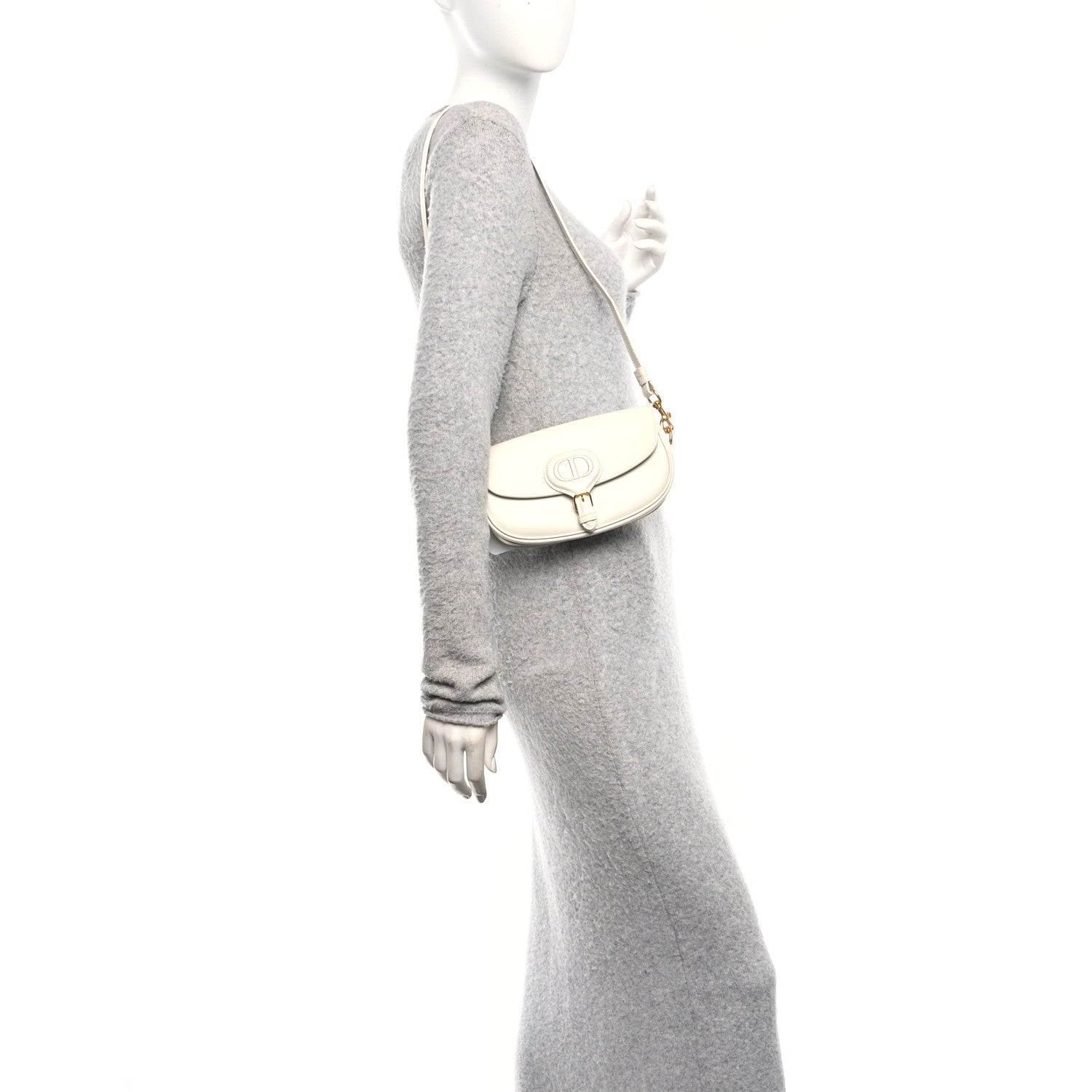 Christian Dior Box Calfskin East West Bobby Bag Latte