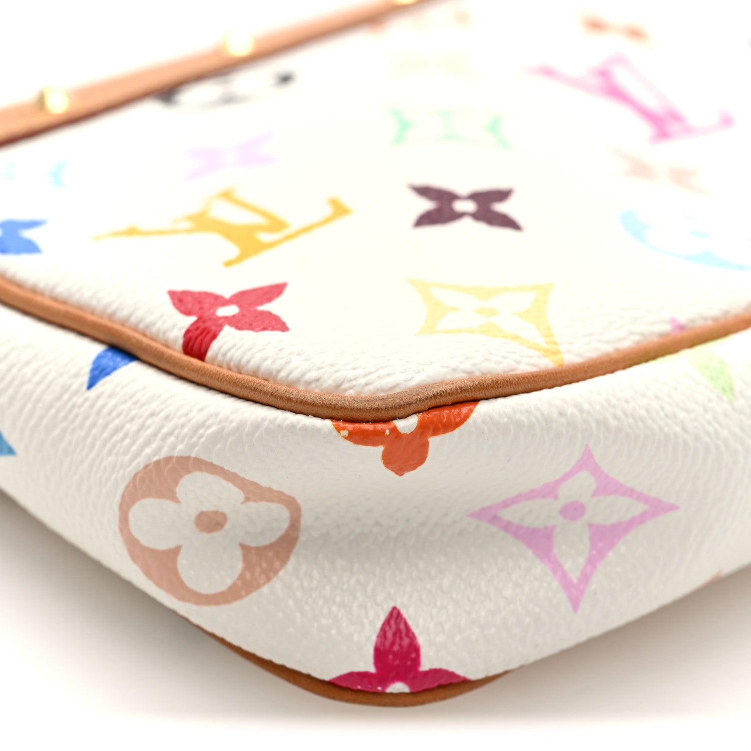 Louis Vuitton Monogram Multicolor Pochette Accessories White