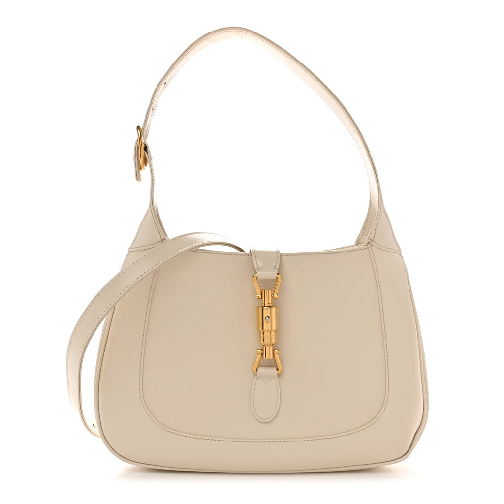 Gucci Boarded Dyana Lux Calfskin Small Jackie 1961 Hobo Mystic White