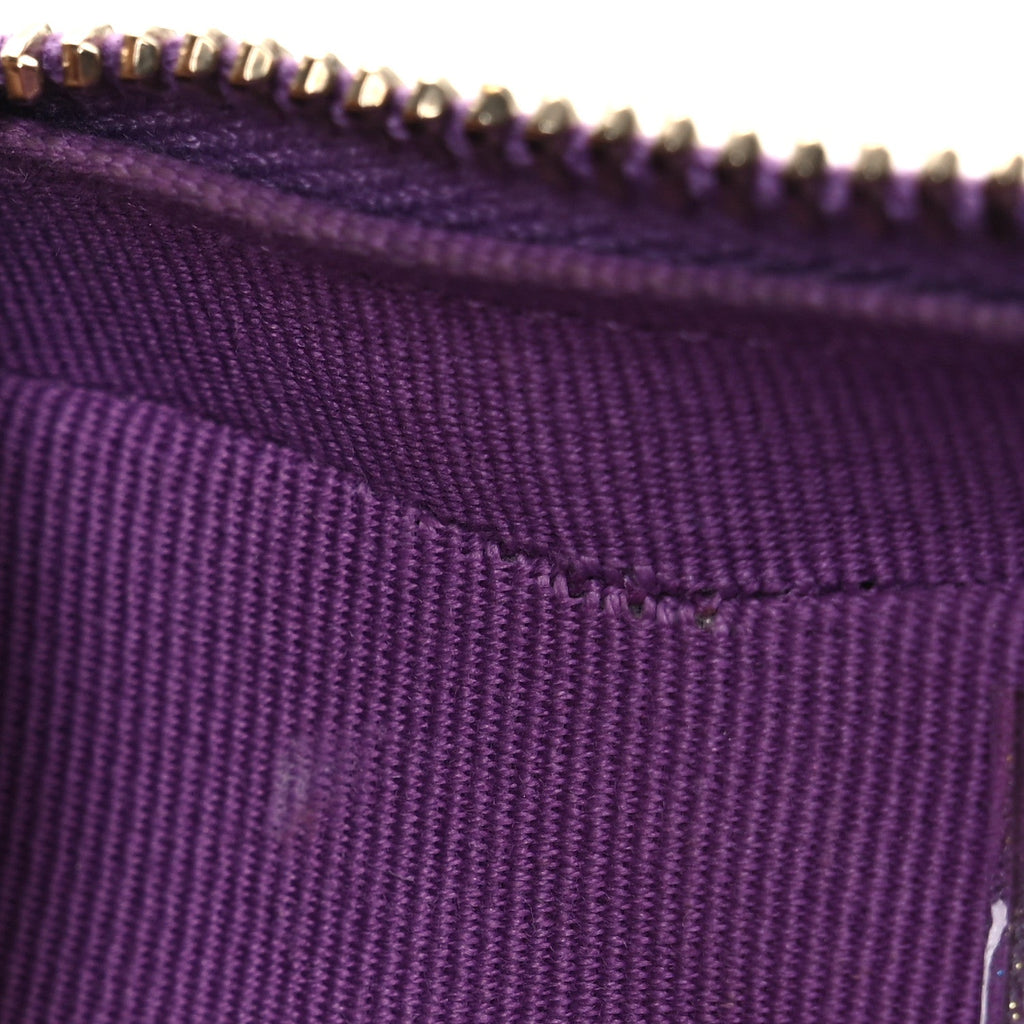 Chanel Lambskin Quilted CC In Love Heart Clutch With Chain Purple
